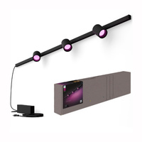 Sada nástenného osvetlenia Rail Kit 150 cm + 3x LED reflektor 15,6 W 1530 lm IP20 biely a farebný Ambiance RGB + TW Black Smart SMART Zigbee Bluetooth Perifo Philips HUE