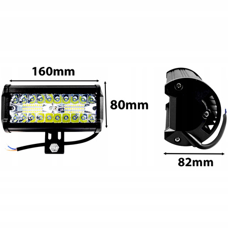 LED pracovná lampa 120W 6000K studený 60° halogénový reflektor 40 diód 10-30V DC Off-road čierna IP67 Masterled
