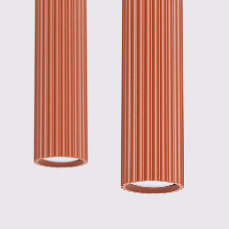 Závesné stropné svietidlo Tuba Spot 2x GU10 Ochre Red Carbon Deep Space SL.1631 Sollux