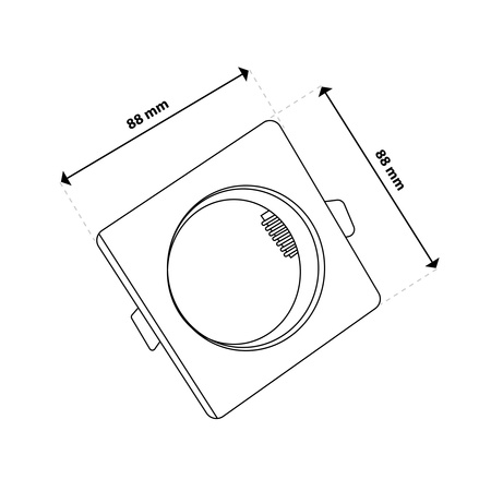 6x Halogénové svietidlo na zapustenú montáž Pohyblivé štvorcové svietidlo PICTOR Chrome Sheet MR16 GU10 LUMILED
