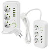 Predlžovací kábel Zástrčka 3x uzemnená zásuvka Napájací pásik 4x USB-C USB vypínač 1,5 m biely Linea Pro Kobi