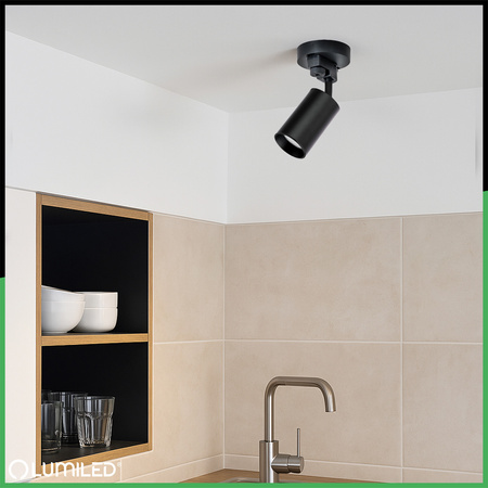 LUMILED HUMA RAIL KIT BLACK + SAGI RAIL SPOTLIGHT BLACK