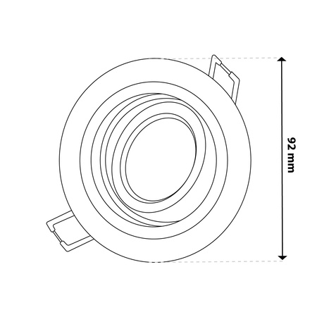 Svietidlo HALOGEN GU10 MR16 kruhové čierne CASSIO LUMILED