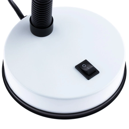 Školská stolná lampa pre LED E27 GAMA KM4010-BL biela KM LUMILED