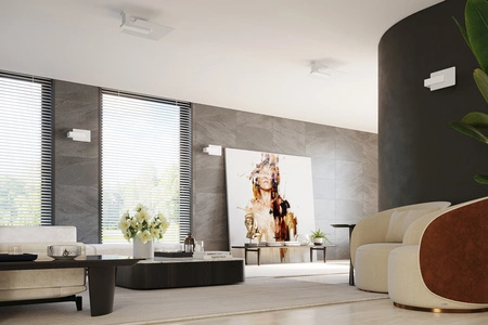 Nástenné svietidlo Nástenné svietidlo E14 Square White Škandinávsky Lappo Sollux