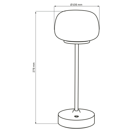 Dekoratívna stolová lampa LED 1,8 W 150 lm 2700K, teplá biela čierny Rimini Sanico Goldlux