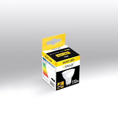 LED žiarovka GU10 reflektor 7W 510lm 3000K teplá biela Sollux