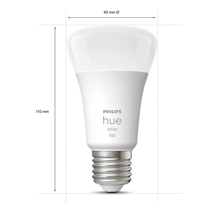 3x LED žiarovka E27 A60 9,5W = 75W 1055lm 2700K teplá biela SMART Smart Bluetooth ZigBee White + Bridge Bridge + Regulátor PILOT Philips HUE Starter Kit