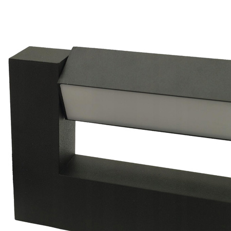 ASTER Nástenné svietidlo nad zrkadlo LED kúpeľňové nástenné svietidlo 2x16W 2240lm čierne neutrálna biela 90cm IP54 hore/dole 360°