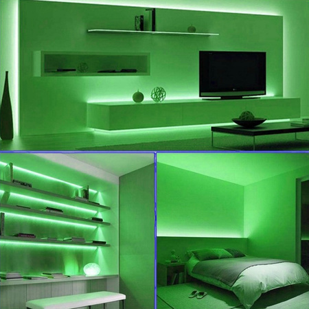 LED pás COB 9W/m 480LED/m 12V zelená IP20 Roll 5m Ecolight