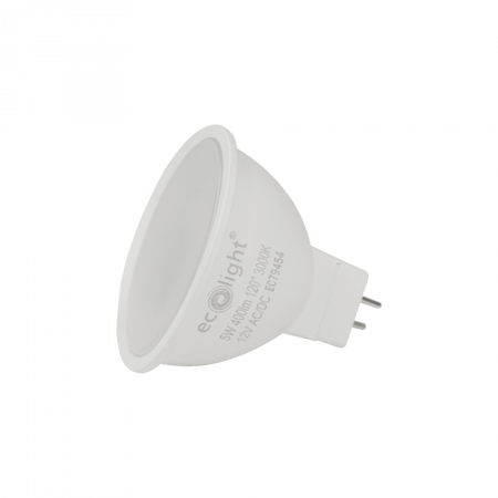 LED žiarovka reflektor MR16 GU5.3 5W 400lm 3000K teplá biela 12V Ecolight