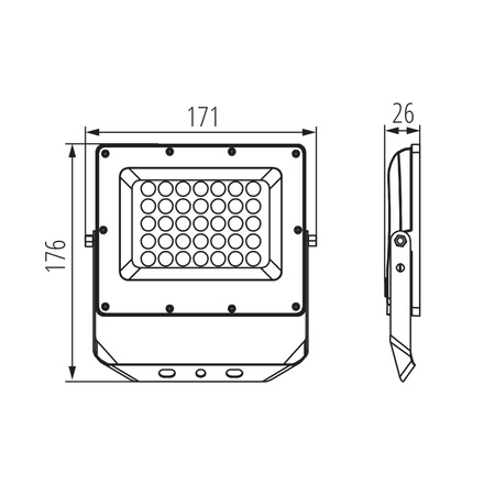 LED reflektor 30W 3240lm CCT 90° IP65 sivý ACETE Kanlux