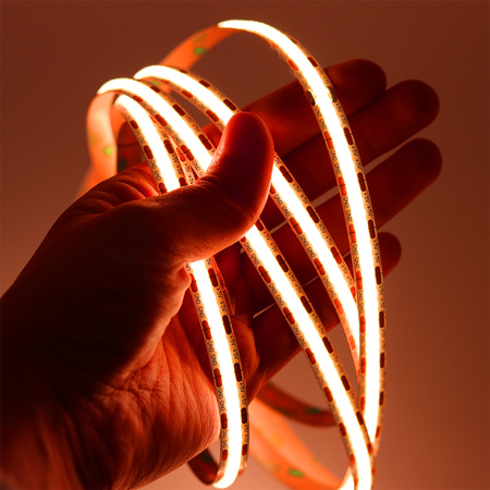 LED pásik COB 9W/m 480LED/m 12V oranžový IP20 roll 5m Ecolight