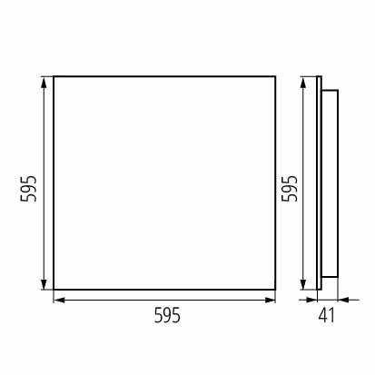 LED panelové stropné svietidlo 30,5W 60x60cm 3850lm 3500K teplá biela 80° Zápustné svietidlo Black Kanlux