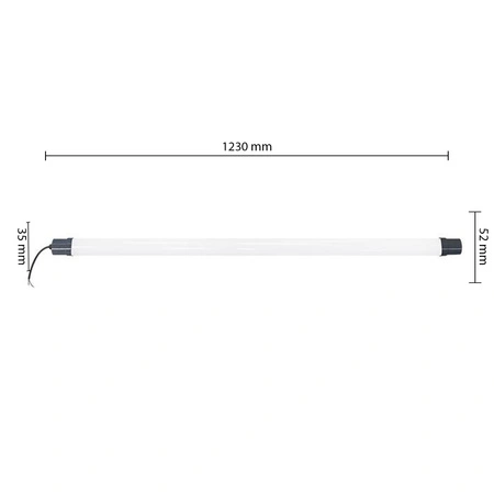 LED lineárne svietidlo 36W 3820lm 6500K Cold 120° Black IP65 Masterled