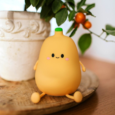 Detské LED nočné svetlo 1W 3000K, teplá biela Rechargeable 1200mAh Yellow BANAN MARY'S