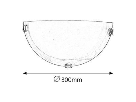 Poloprofilové nástenné svietidlo LED E27 White Classic Alabastro 3001 Rabalux