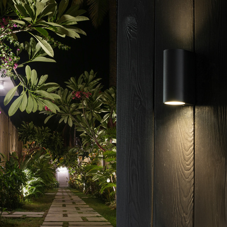 Záhradné nástenné svietidlo Vonkajšie svietidlo 2xGU10 Black