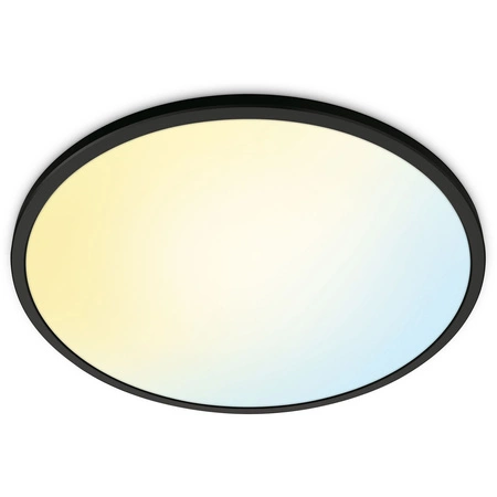 Plafond LED stropné svietidlo 32W 3800lm 2700-6500K TW 55cm čierne okrúhle Smart SMART WiFi Bluetooth App Superslim WiZ