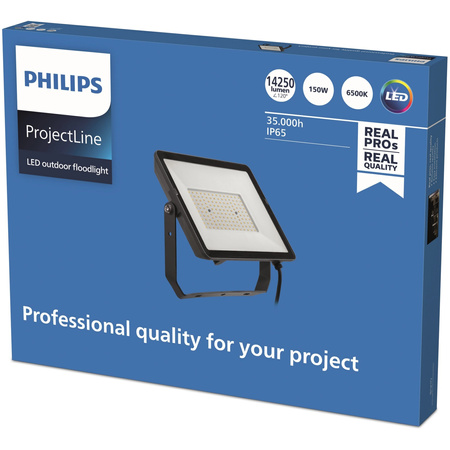 LED reflektor 150W 14250lm 6500K IP65 čierny ProjectLine Philips