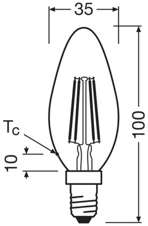 3x LED žiarovka B35 sviečka E14 4W = 40W 470lm 4000K neutrálna biela 300° BASE Osram