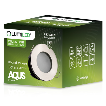 LED MR16 Round Satin AQUS Lumiled zapustené halogénové svietidlo