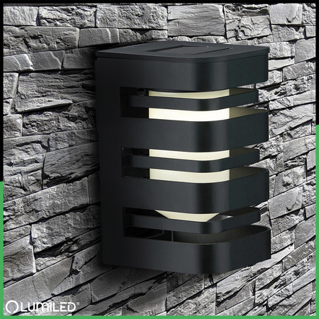 LED nástenné solárne svietidlo CAMILA 3000K Súmrakový senzor LUMILED