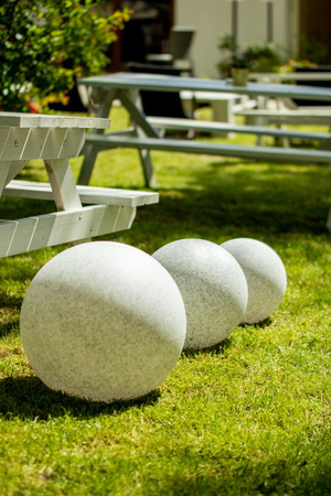 Záhradné svietidlo LED Driven Ball E27 Grey IP44 35cm Masterled