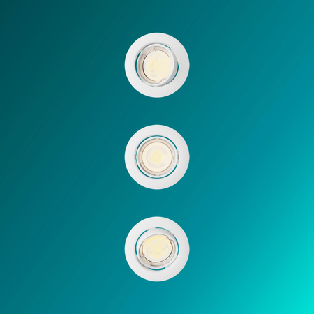 3x LED GU10 zapustená zapustená montáž hliníková guľatá biela Peridot Philips