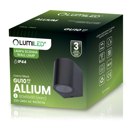 Záhradné nástenné svietidlo Vonkajšie svietidlo GU10 čierne