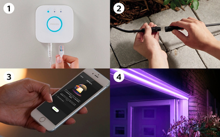 Vonkajší LED pás NEON 5 m 37,5 W 1490 lm IP67 Biela a farebná atmosféra RGB + TW White Smart SMART Zigbee Bluetooth Vonkajší pás Philips HUE