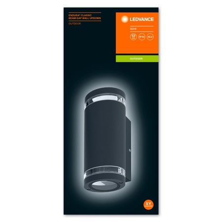 LED GU10 IP44 Endura Ledvance Grey Vonkajšia záhradná nástenná lampa