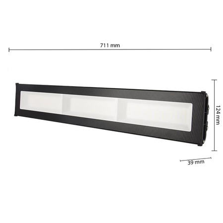 Priemyselná High Bay lineárna LED lampa 150W 16500lm 5000 Cold 110° Black IP65 Masterled
