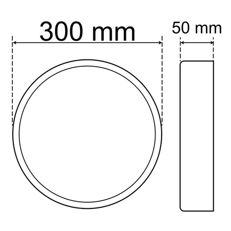 Plafond LED povrchová montáž 24W 4000K CRI>85 HOUSTON White 30cm