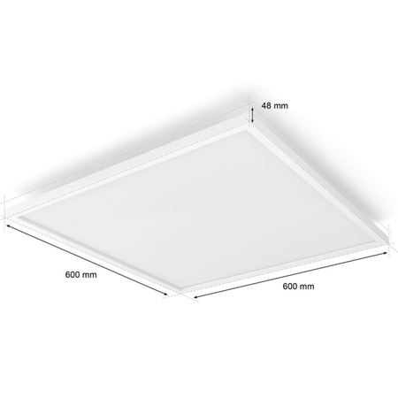 LED panel Stropné svietidlo na povrchovú montáž 60x60 cm 60W 4150lm IP20 Biela a farebná Ambiance RGB + TW White Smart SMART Zigbee Bluetooth Surimu Philips HUE