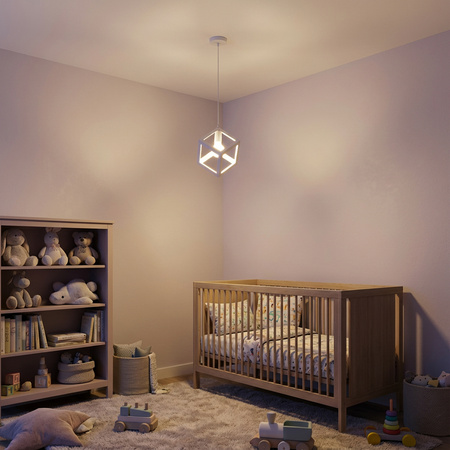 TALUS geometrické štvorcové závesné svietidlo ZWIS pre LED biela 1x E27 LUMILED