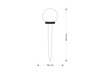 LED záhradná lampa na solárny pohon WHITE BALL 10cm