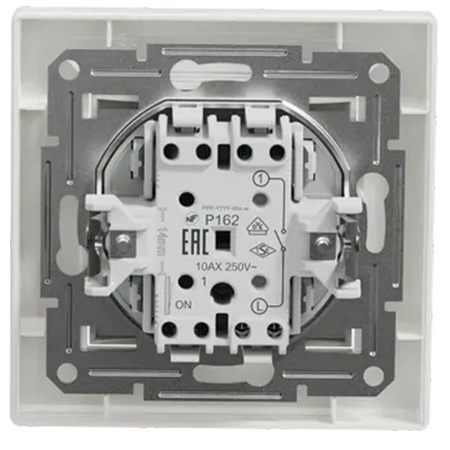 Jednopólový spínač pod omietku IP20 Asfora White