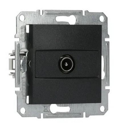 Anténa s jednou TV zásuvkou 1dB bez rámu Asfora Anthracite