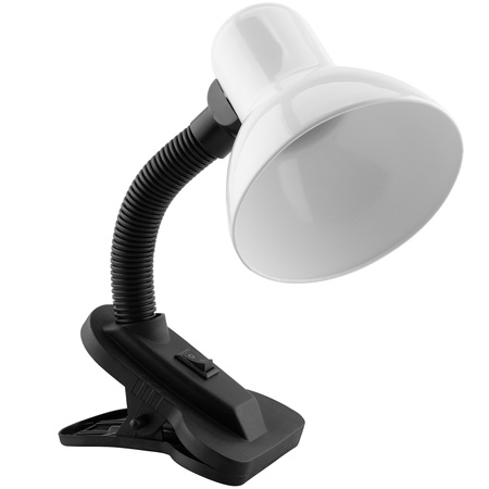 Nastaviteľná stolová lampa LIRIA Školské nočné svetlo E27 Clip White LUMILED