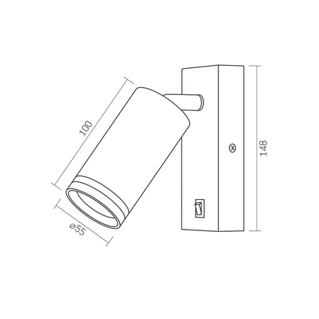 Nástenné svietidlo Nástenné svietidlo 1x GU10 White KENT Videx