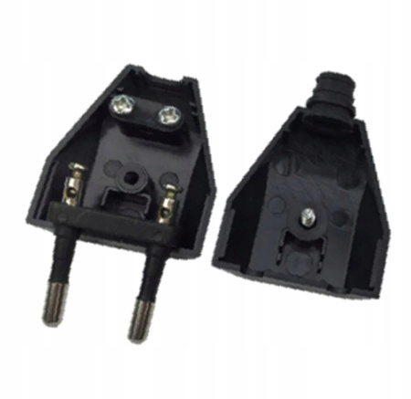 Elektrická plochá zástrčka 2P 25A 250V rozoberateľná čierna ORNO