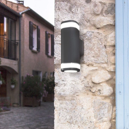 Vonkajšie nástenné svietidlo IP54 2x GU10 Grey BRUNO Videx