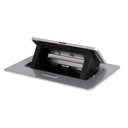 Podlahová skrinka obdĺžniková strieborná Office+ Kanlux