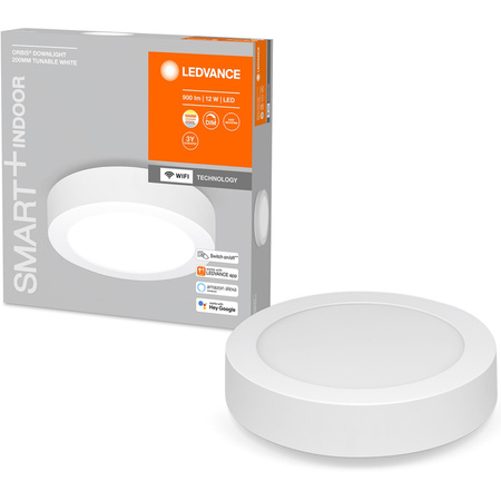 LED SPOT 12W 900lm stmievateľný CCT okrúhly 20cm biely SMART+ WiFi Downlight Ledvance zapustené panelové svietidlo