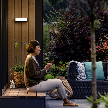 Záhradné nástenné svietidlo Vonkajšie fasádne svietidlo LED 3,8 W 800 lm 2700 K antracit Stratosphere Ultra Efficient Philips