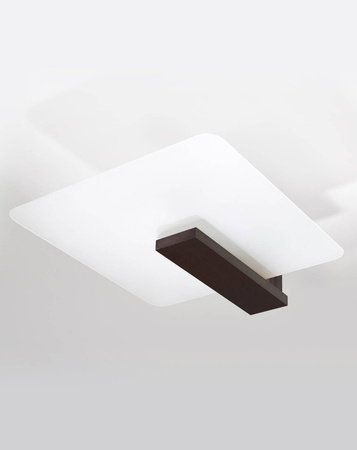 Stropné svietidlo Plafond 2x E27 Square Luminary Brown Škandinávsky Lappo Sollux