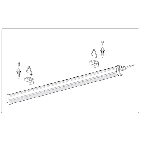 Hermetické LED svietidlo 34W 3400lm 4000K IP65 sivé 120cm ProjectLine Philips