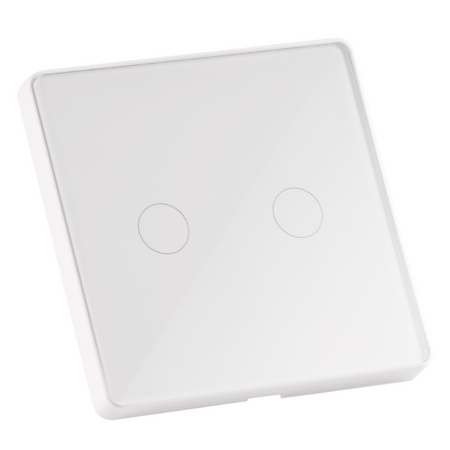 Dvojitý dotykový spínač s kondenzátorom biely Tuya Smart WiFI Sanico Goldlux