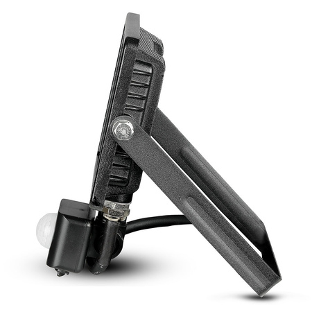 LED reflektor 20W 1600lm 6400K IP65 čierny so senzorom pohybu a funkciou CUT-OFF Samsung Chip VT-20-S-B V-TAC